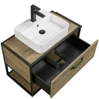 Тумба под раковину Акватон Лофт Фабрик 80см дуб кантри 1A242401LTDY0